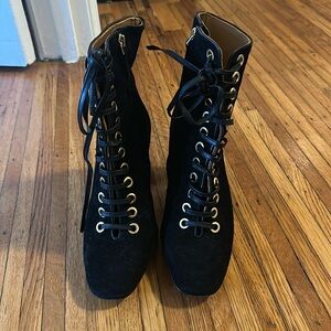 Sezane Black Heeled Boots